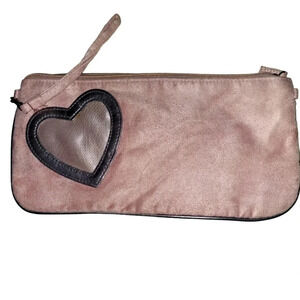 VINTAGE Victoria's Secret faux suede photo frame wristlet